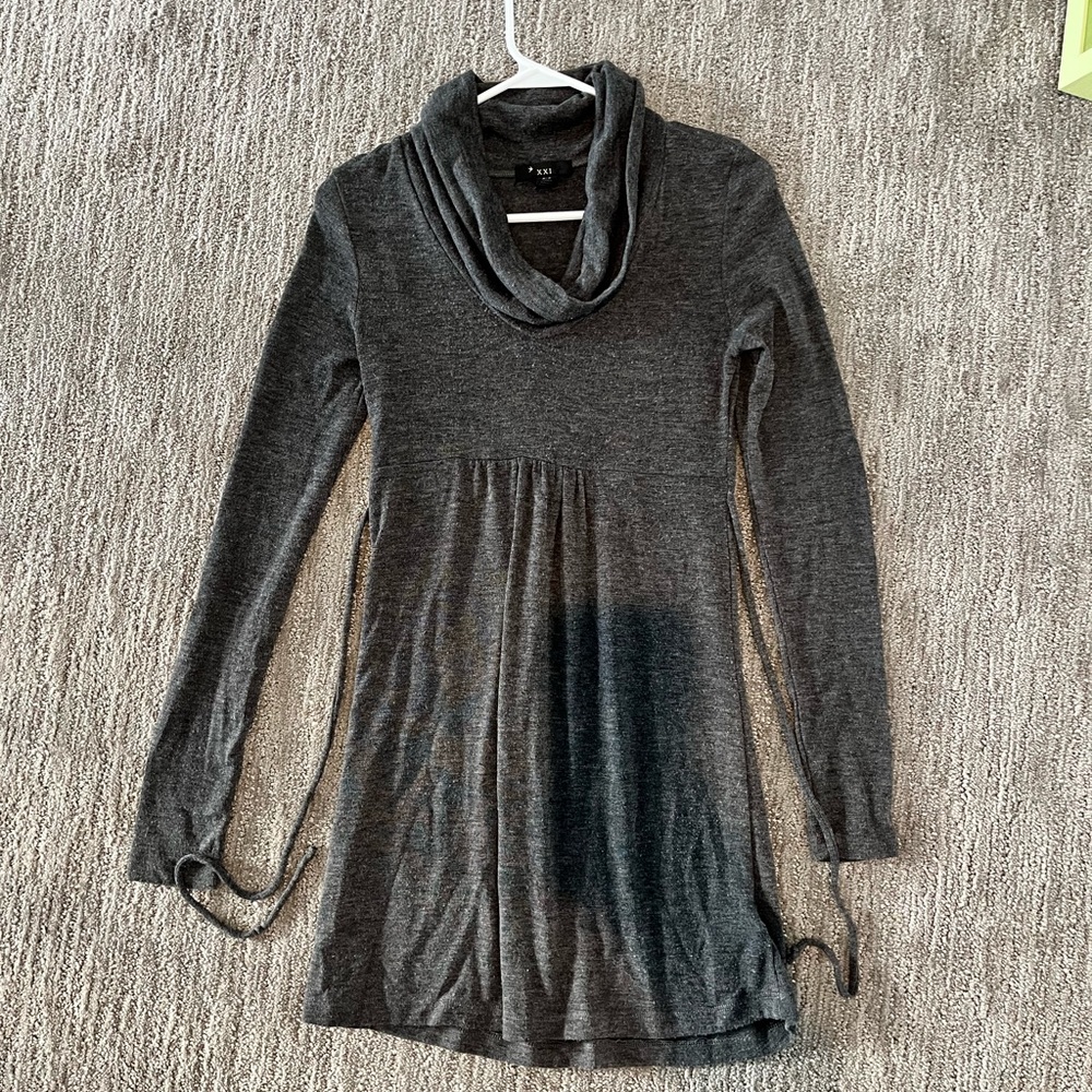 Forever 21 Cowl Neck Sweater Dress sz s